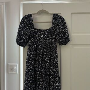 Floral Blue and White Women's Dress